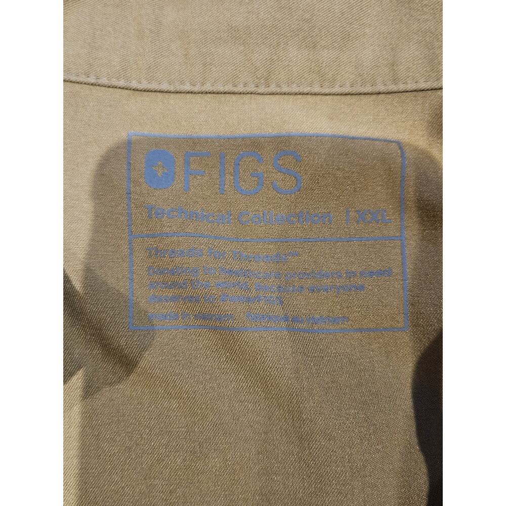 Figs Rafaela Oversized Scrub Top Sleeveless xxl lot olive green & charcoal blue - Picture 2 of 7